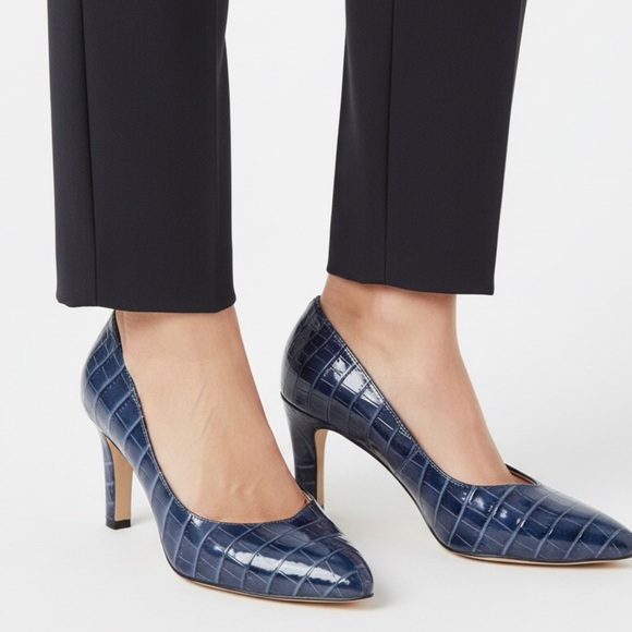 Roberto Capucci Shoes - Roberto Capucci, Leather Pumps, Croc Embossed, Made in Italy, 8